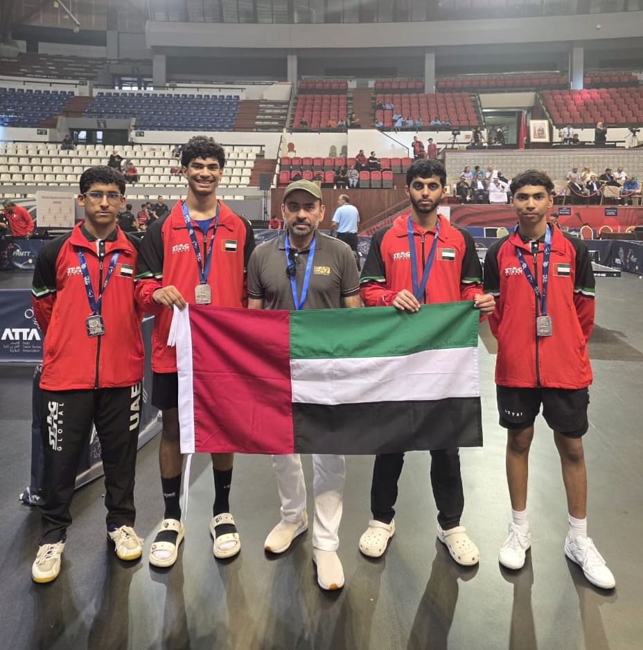 منتخب الإمارات يحصد 5 ميداليات في البطولة العربية لكرة الطاولة