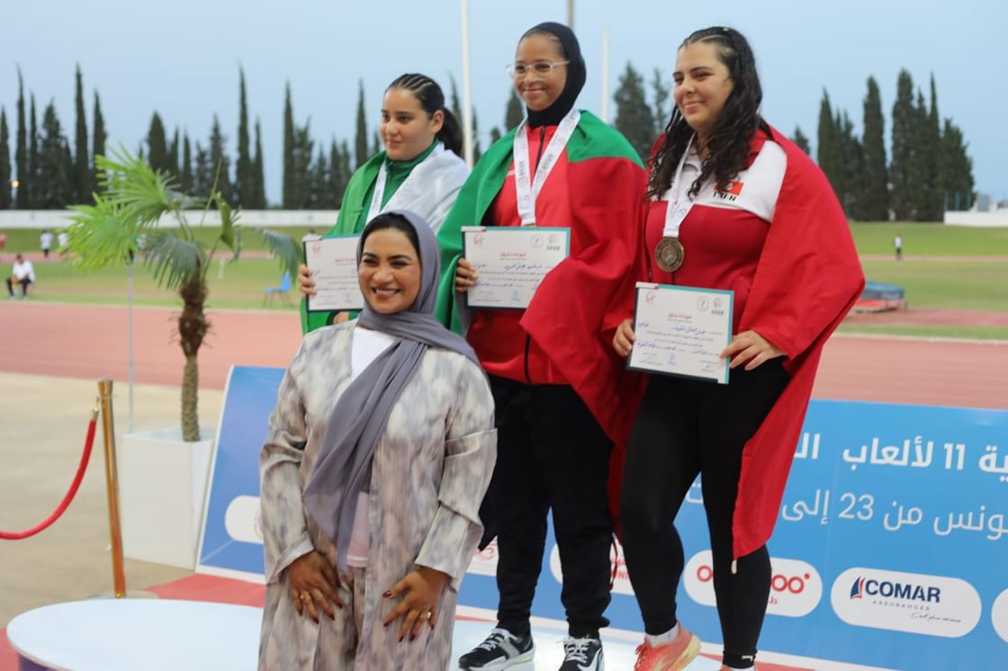 سلمى المري تحصد ذهبية تاريخية لألعاب القوى في البطولة العربية بتونس