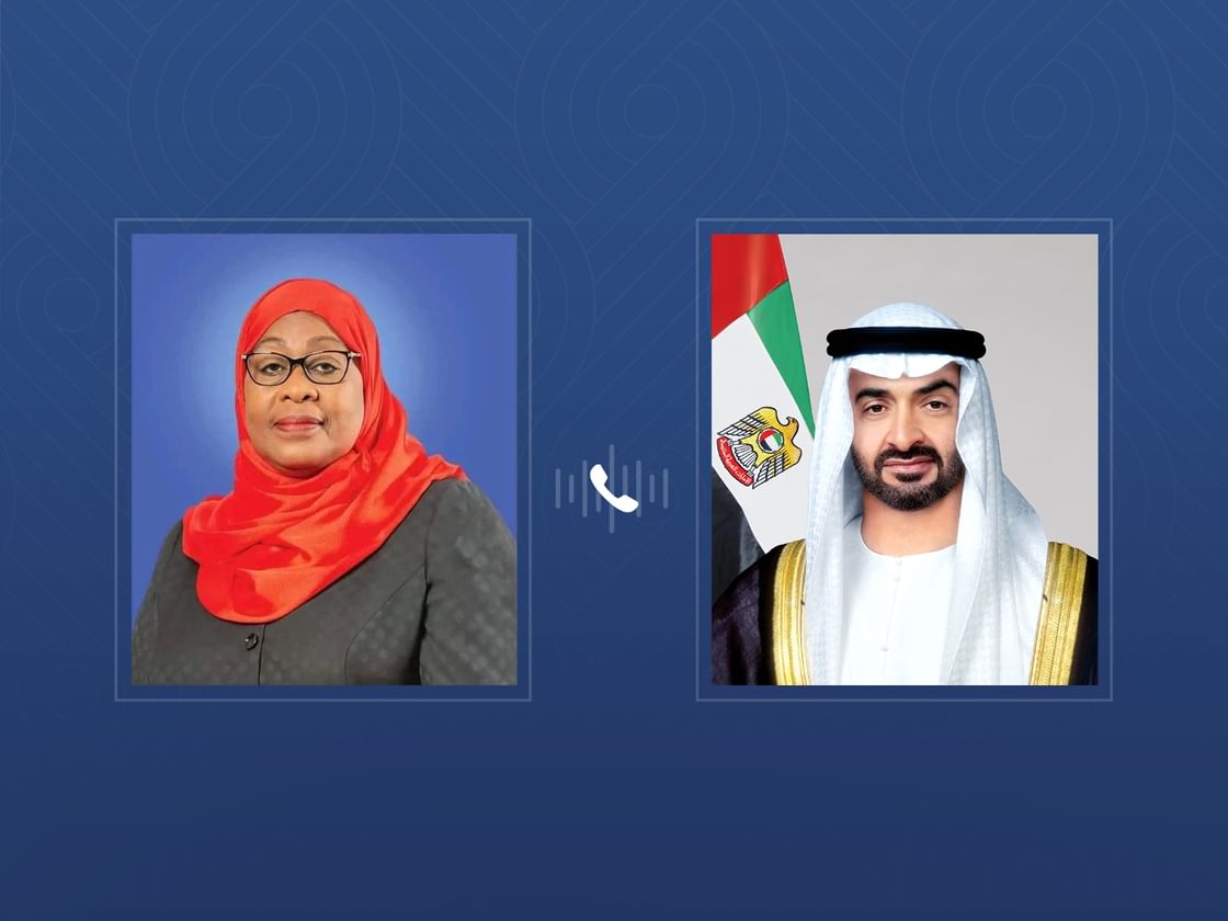 رئيس الدولة يتلقى اتصالاً هاتفياً من رئيسة تنزانيا استنكرت خلاله الاعتداءات الإيرانية التي تتعرض لها الإمارات