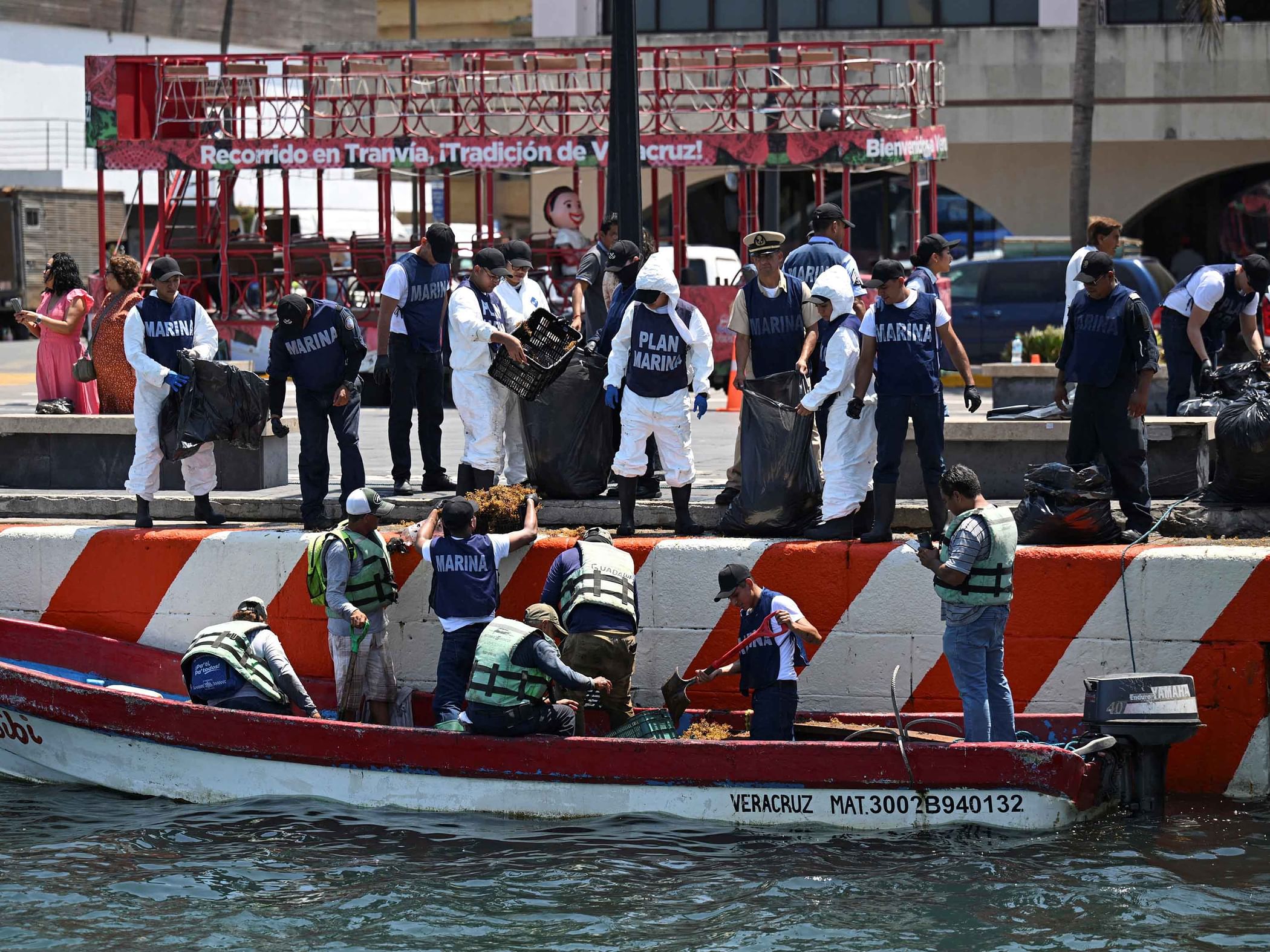 جمع 889 طنا من الملوثات بعد تسرب نفطي في خليج المكسيك