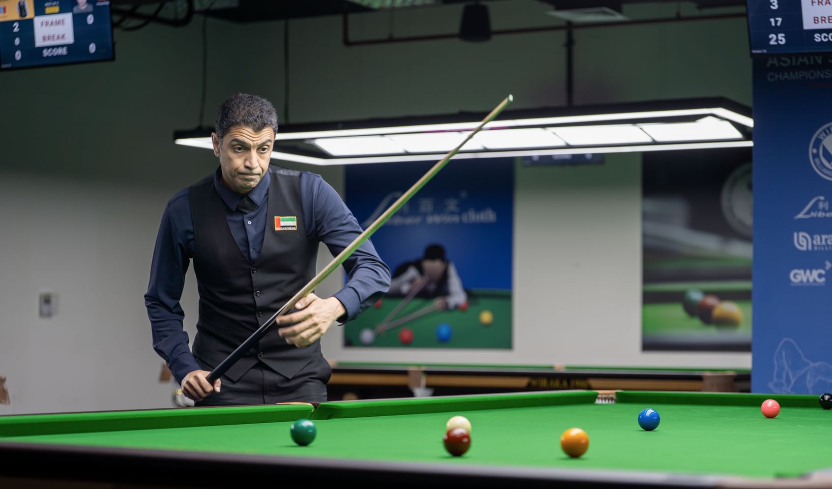 شهاب يتأهل إلى ربع نهائي بطولة آسيا للسنوكر
