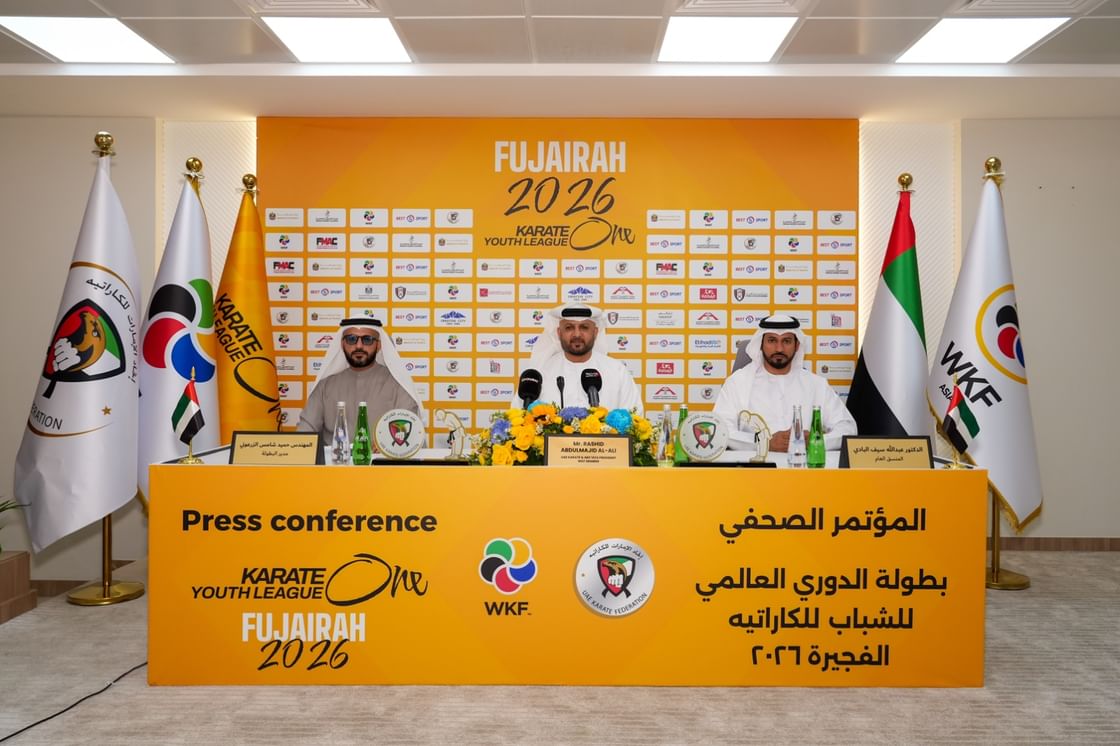 2338 لاعباً ولاعبة يمثلون 93 دولة في الدوري العالمي لشباب الكاراتيه "الفجيرة 2026"