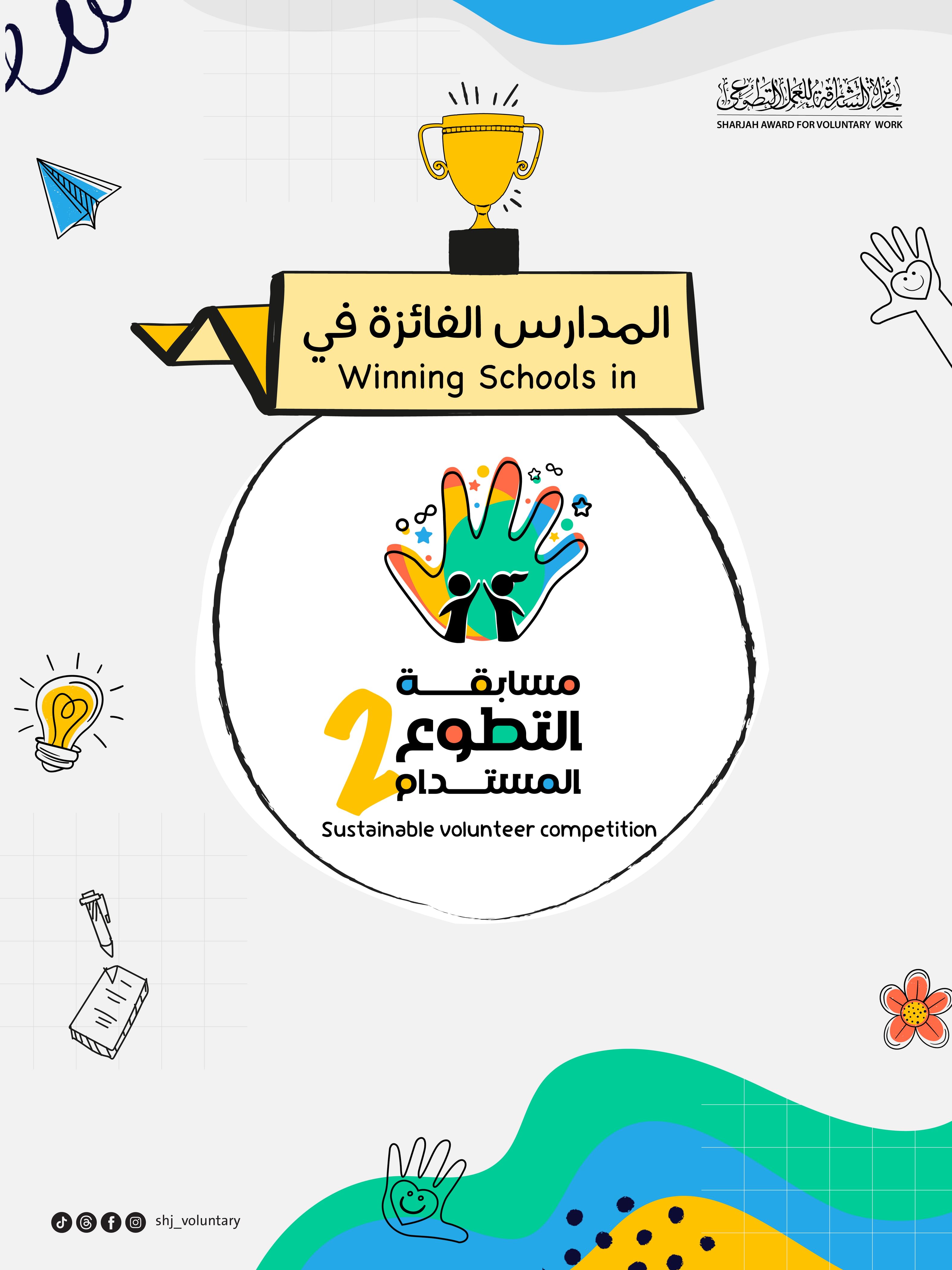 "الشارقة للعمل التطوعي" تعلن الفائزين في النسخة الثانية من مسابقة "التطوع المستدام"