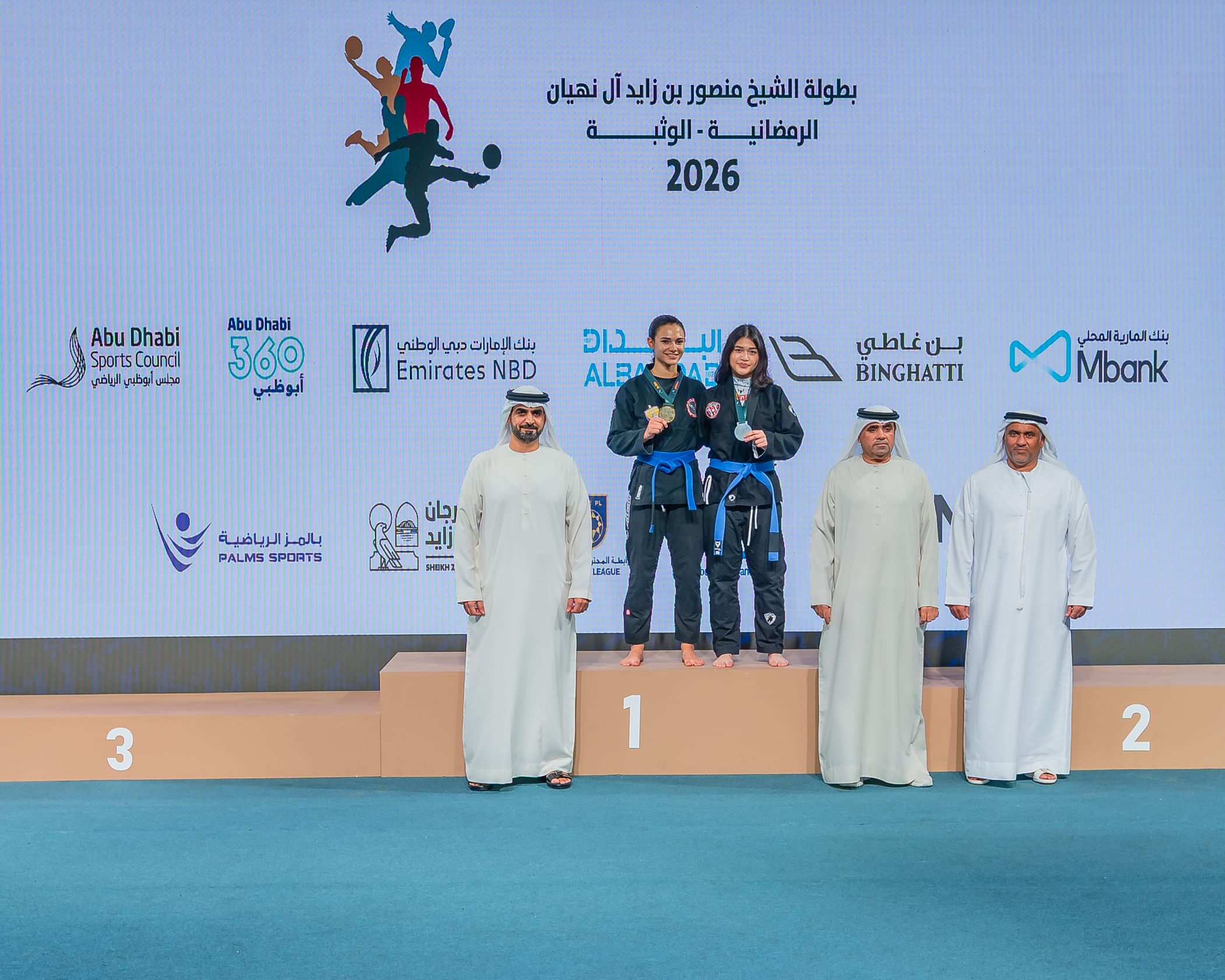 بني ياس يحافظ على الصدارة في منافسات شباب الجوجيتسو ببطولة الشيخ منصور بن زايد الرمضانية
