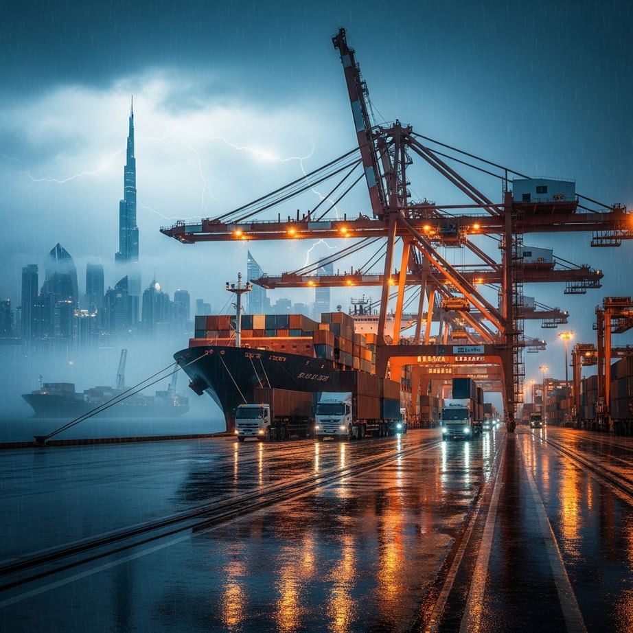 "الموانئ والجمارك والمنطقة الحرة" تصدر إرشادات بشأن لأحوال الجوية السائدة