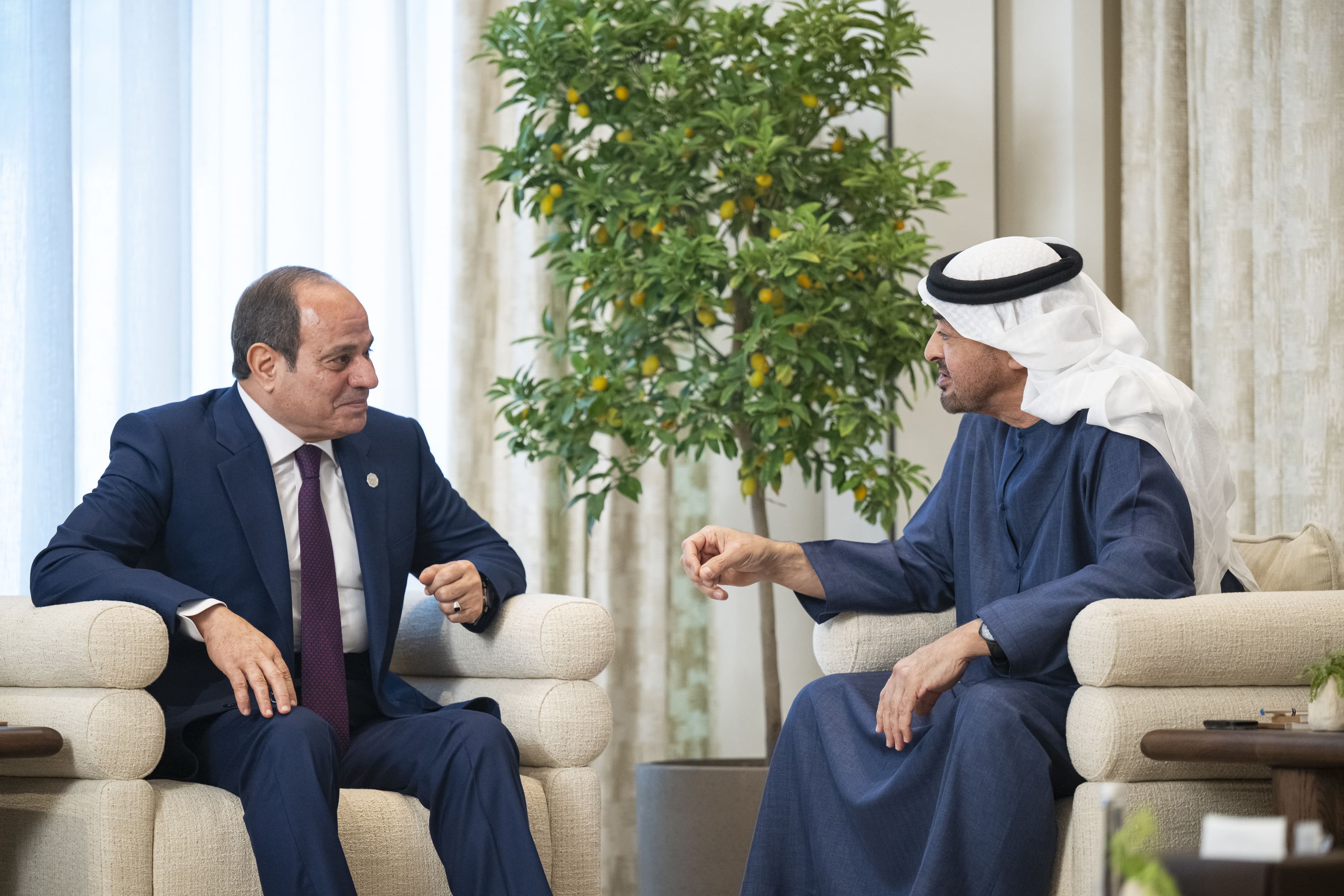 رئيس الدولة والرئيس المصري يبحثان العلاقات الأخوية والتطورات الإقليمية