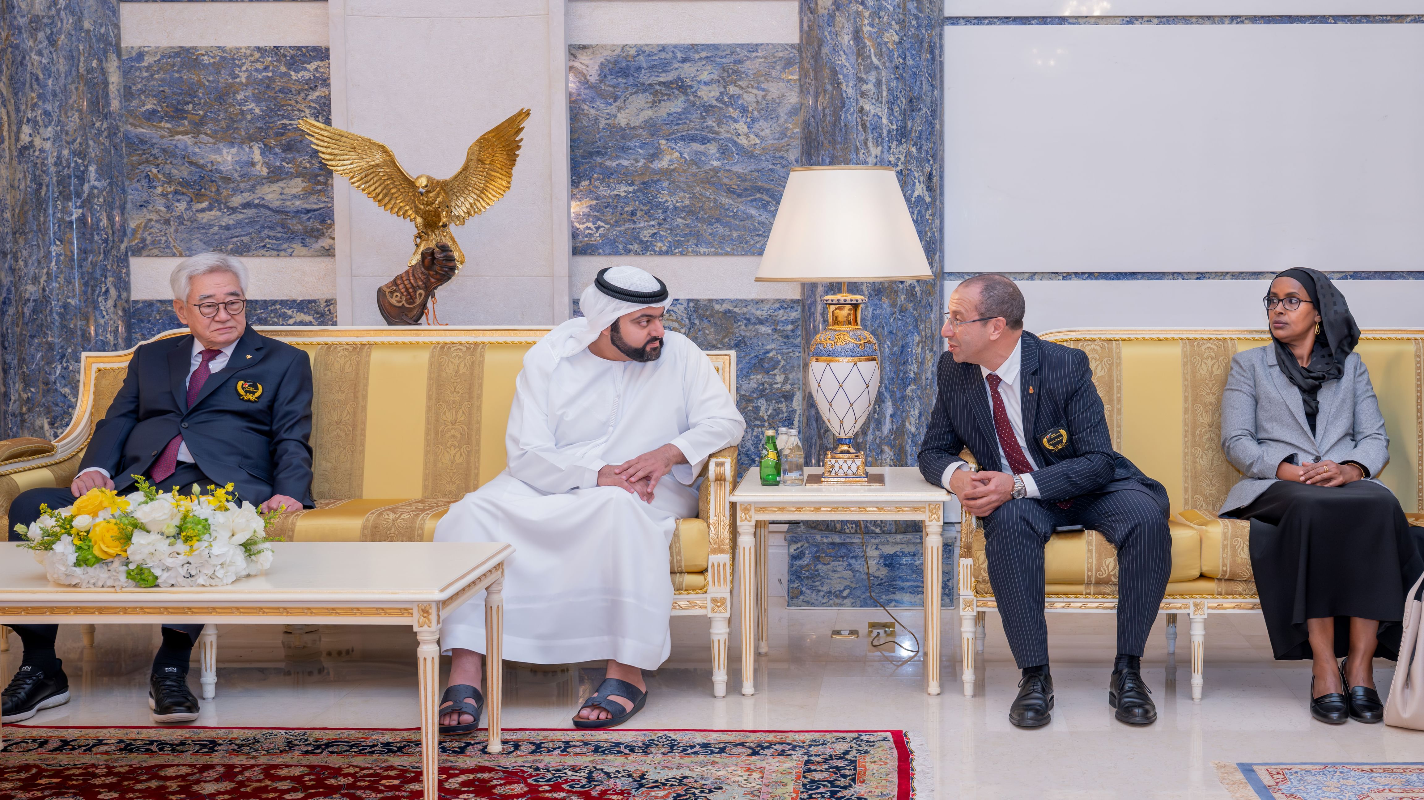 محمد الشرقي يستقبل رئيس الاتحاد الدولي للتايكواندو على هامش بطولات الفجيرة للتايكواندو