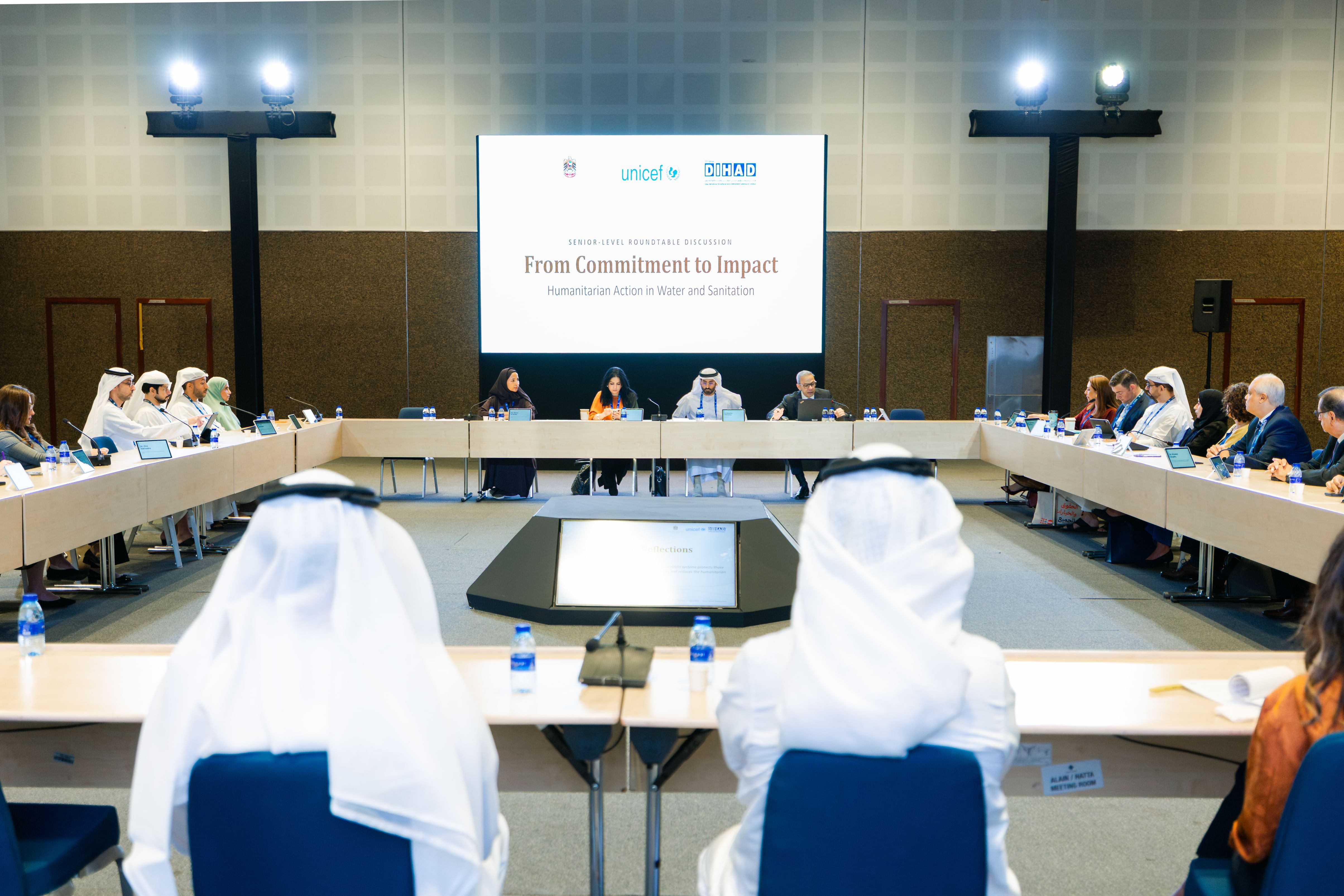 ديهاد/ وكالة الإمارات للمساعدات الدولية واليونيسف تُناقشان مستقبل العمل الإنساني في المياه والإصحاح والنظافة"