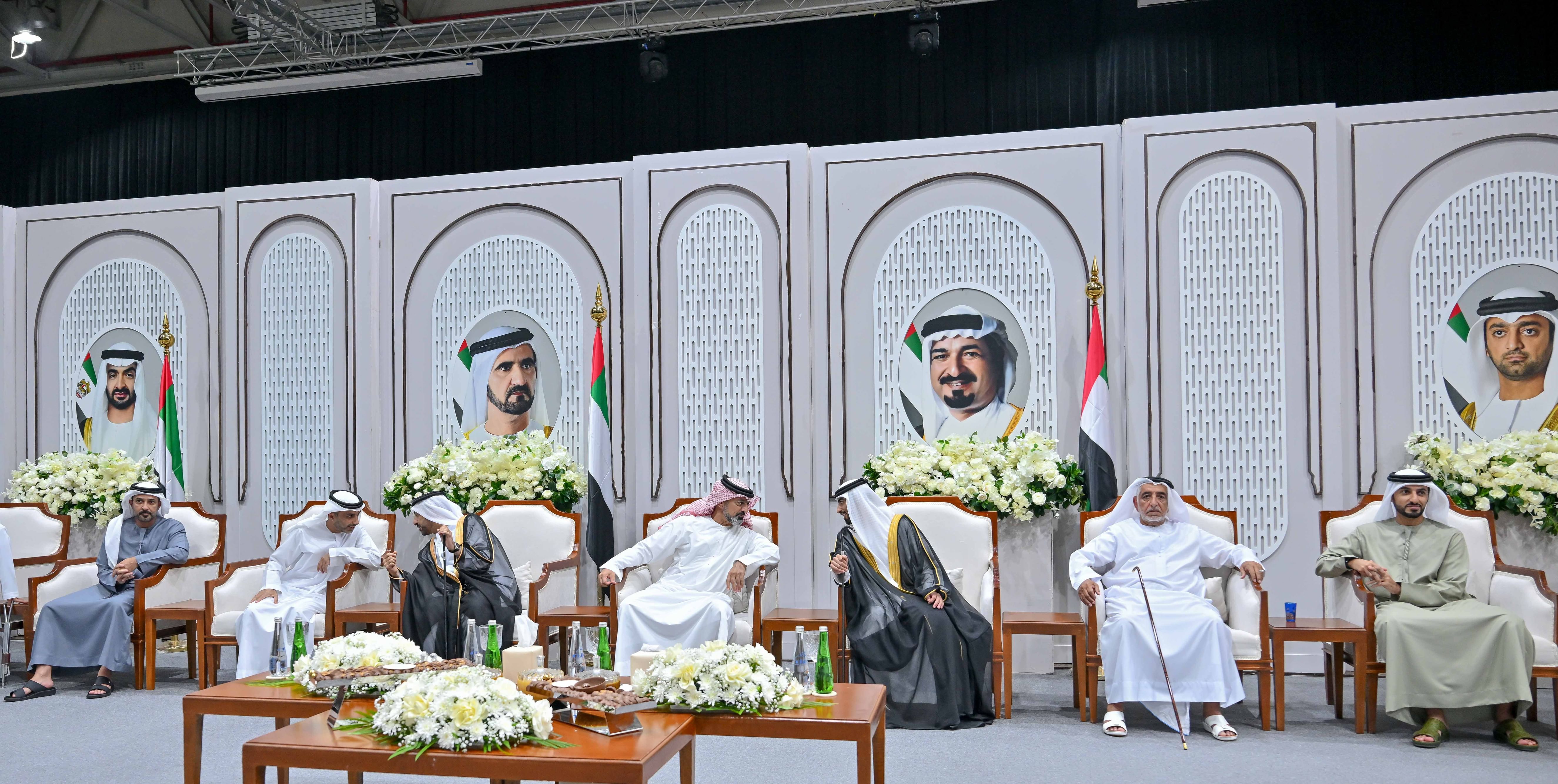 عمار بن حميد يحضر أفراح الفلاسي والشامسي في عجمان