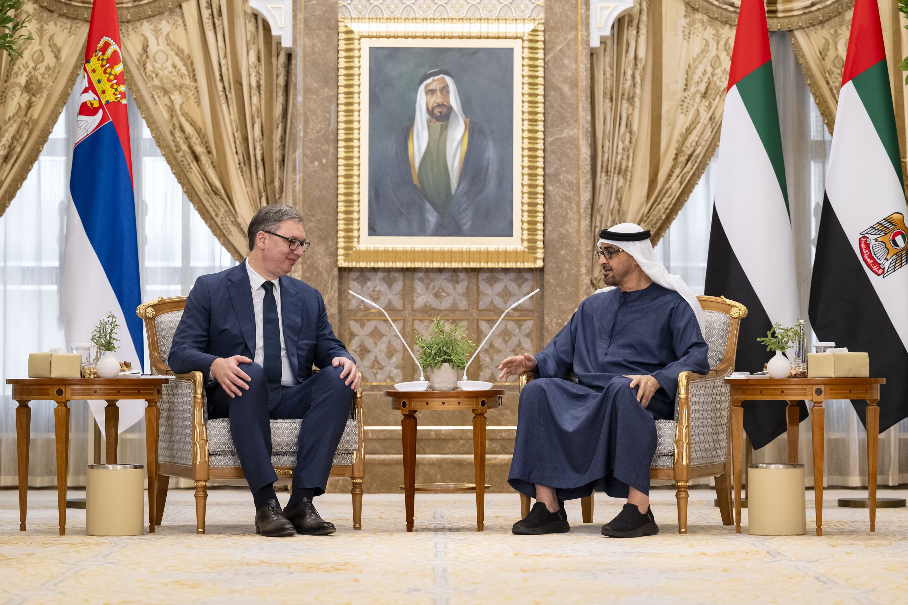 رئيس الدولة والرئيس الصربي يبحثان تعزيز علاقات التعاون بين البلدين