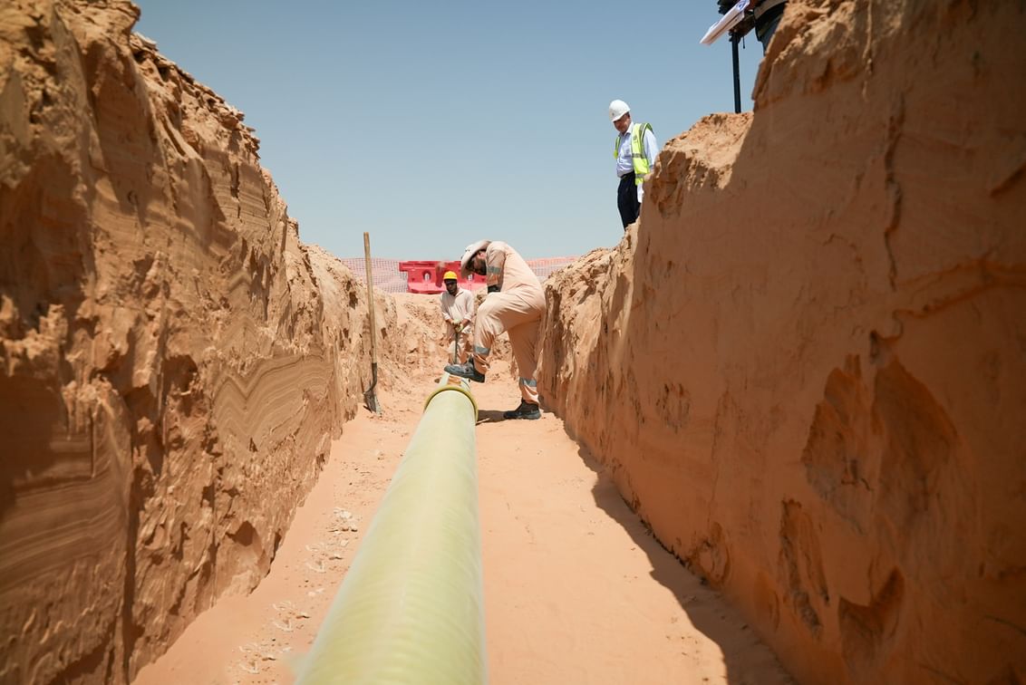 إنجاز 40% من مشروع خطوط مياه الشنوف