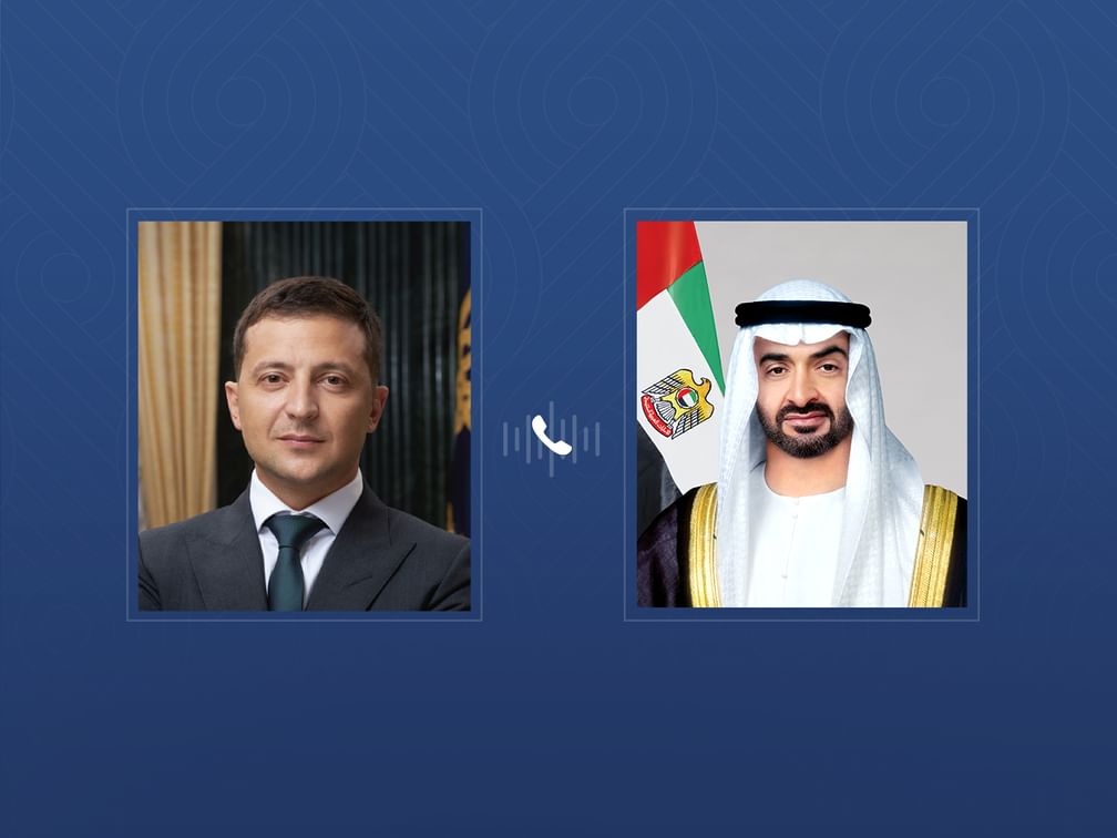 خلال اتصال هاتفي مع رئيس الدولة .. الرئيس الأوكراني يدين الاعتداءات الإيرانية ضد الإمارات