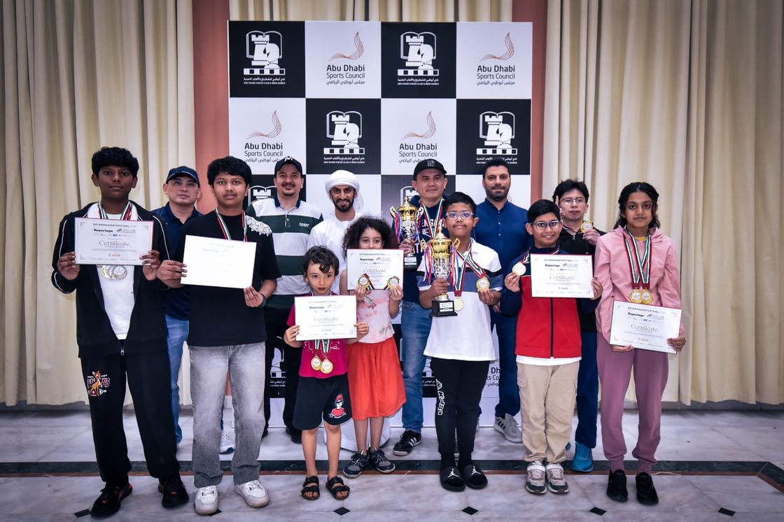 "أبوظبي للشطرنج" يختتم بطولات شهر مارس بتتويج الفائزين