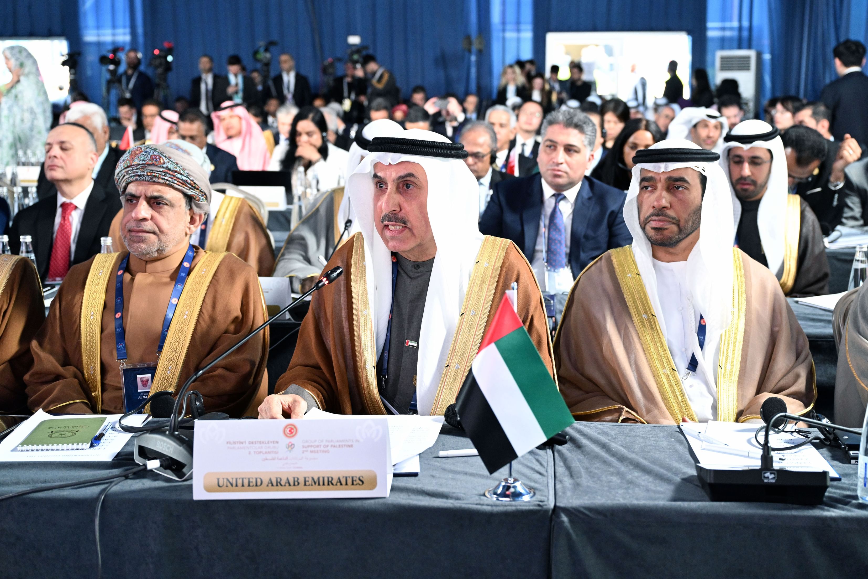 صقر غباش يؤكد في اجتماع البرلمانات الداعمة لفلسطين: فجوة بين وضوح المبدأ وتردد الإرادة الدولية في تطبيقه